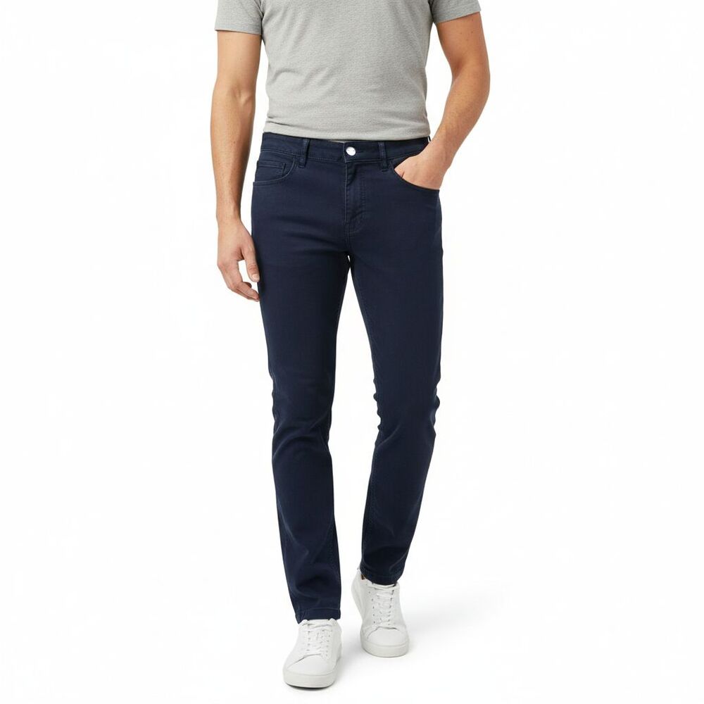 Perry Ellis Slim Fit Chino Pants Mens 30 Blue Straight Leg Preppy Casual